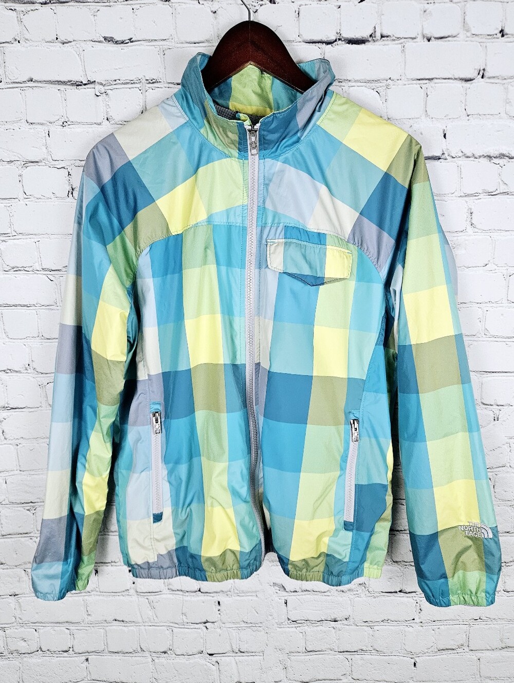 THE NORTH FACE | plaid nylon mesh lined lightweight windbreaker jacket